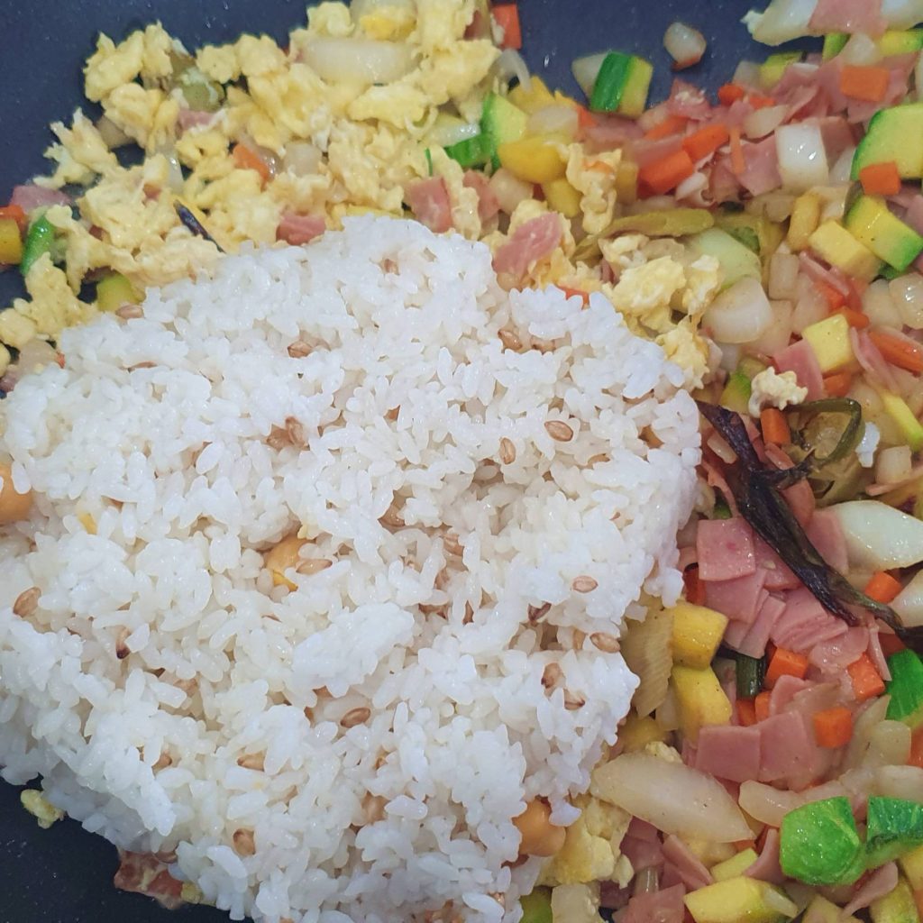 EASY HAM AND EGG FRIED RICE RECIPE - THE MOON WORLD