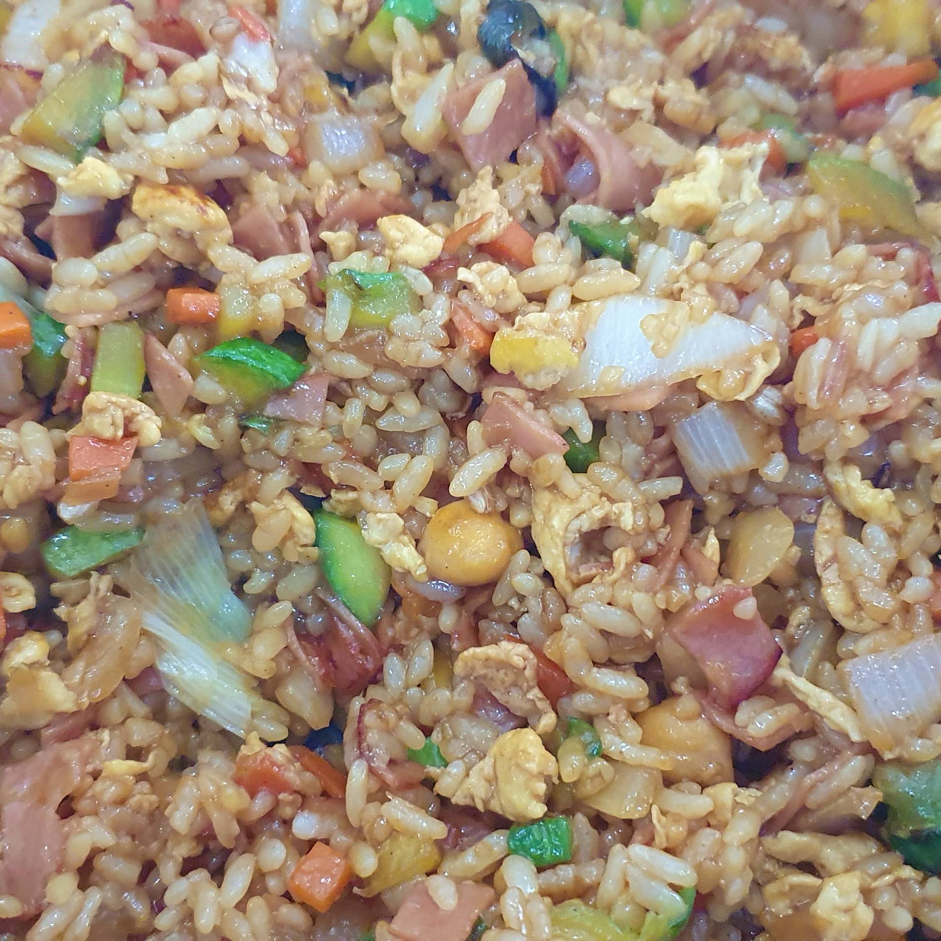 EASY HAM AND EGG FRIED RICE RECIPE - THE MOON WORLD